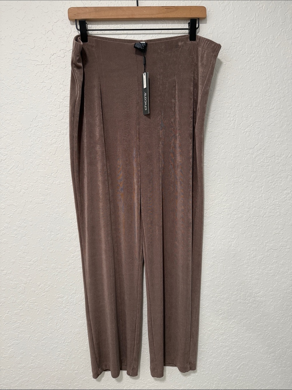 NWT Chico's Travelers Deep Taupe Pants Size Large Petite / 12P